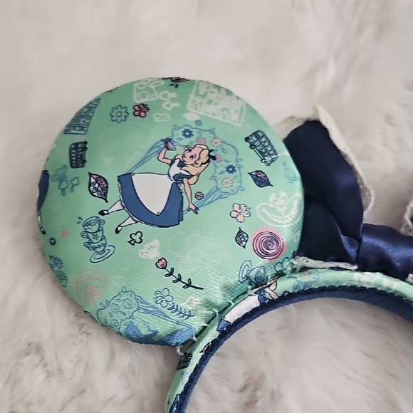 Mint Green and Blue Minnie Mouse Ears Headband - Picture 8 of 14